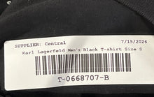 Load image into Gallery viewer, Karl Lagerfeld Mens Black Short Sleeve Crew Neck Pullover Graphic T-Shirt Size S