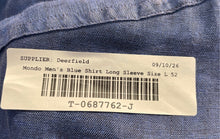 Load image into Gallery viewer, Mondo Mens Blue Long Sleeve Spread Collar Regular Fit Button-Up Shirt Size L 52