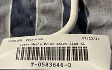 Load image into Gallery viewer, Guess Mens Blue Gray White Striped Cotton Short Sleeve Button-Up Shirt Size XL