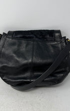 Load image into Gallery viewer, Fossil Womens Black Inner Pockets Flap Shoulder Crossbody Handbag