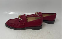 Load image into Gallery viewer, Loft Womens Burgundy Leather Slip-On Closed Toe Chain Loafer Shoes Size 6
