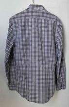 Load image into Gallery viewer, Calvin Klein Mens Gray Plaid Long Sleeve Collared Dress Shirt Size 15 32/33