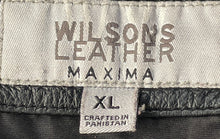 Load image into Gallery viewer, Wilsons Womens Black Leather Maxima Long Sleeve Button Front Jacket Size XL