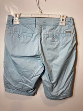 Load image into Gallery viewer, Armani Exchange Mens Light Blue Flat Front Pockets Chino Shorts Size 28