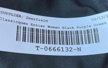 Load image into Gallery viewer, Classiques Entier Womens Black Purple Sheath Dress Size 2 With Tag