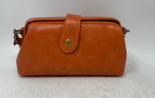 Load image into Gallery viewer, Grace's Bags Womens Orange Leather Detachable Strap Lined Crossbody Handbag