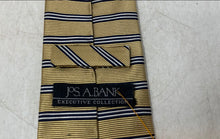 Load image into Gallery viewer, Jos. A. Bank Executive Collection Mens Gold Blue Striped Silk Pointed Tie