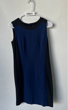 Load image into Gallery viewer, Ann Taylor Womens Blue Black Sleeveless Back-Zip Sheath Dress Size 2