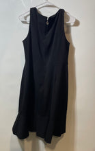 Load image into Gallery viewer, Tommy Hilfiger Womens Black Sleeveless Round Neck Ruffle Hem Mini Dress Size 14