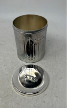 Load image into Gallery viewer, F.B. Rogers Silver-Plated Tone Desktop Trash Can Pen Holder With Handle Lid