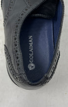 Load image into Gallery viewer, Golaiman Mens Black Leather Wingtip Oxford Lace-Up Dress Shoes Size 12
