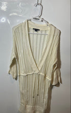 Load image into Gallery viewer, Armani Exchange Womens Beige Open-Knit Drawstring Waist Swim Cover-Up Size M
