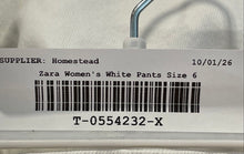 Load image into Gallery viewer, Zara Womens White Raw Hem Pockets Cropped Bootcut Leg Jeans Pants Size 6