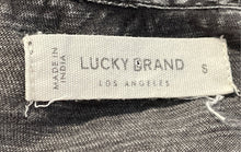 Load image into Gallery viewer, Lucky Brand Womens Gray Long Raglan Sleeve Henley Neck Blouse Top Size S