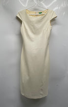 Load image into Gallery viewer, United Colors Of Benetton Womens White Cap Sleeve Round Neck Sheath Dress Size S