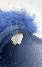 Load image into Gallery viewer, UGG Womens Royale Blue Faux Fur Open Toe Slip-On Slide Sandals Size 6