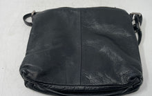 Load image into Gallery viewer, Margot Womens Black Leather Zipper Inner Divider Adjustable Strap Crossbody Bag