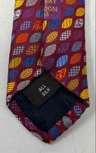 Load image into Gallery viewer, Holland & Sherry London Mens Red Blue Geometric Print Silk Designer Tie