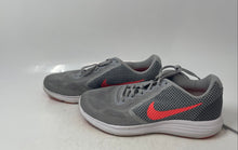 Load image into Gallery viewer, Nike Womens Revolution 3 819303-002 Gray Orange Lace-Up Sneaker Shoes Size 8.5