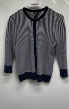 Load image into Gallery viewer, Ann Taylor Womens Navy Blue & White Polka Dot Long Sleeve Cardigan Sweater Sz S