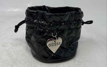 Load image into Gallery viewer, Guess Womens Black Charm Quilted Small Mini Bucket Purse