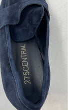 Load image into Gallery viewer, 275 Central Womens Blue Square Toe Slip-On Block Heel Loafer Shoes Size EUR 38