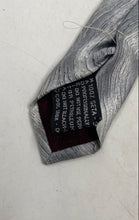 Load image into Gallery viewer, Versace Mens Gray Red Printed Silk Adjustable Designer Tie Rip & Tear