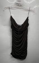 Load image into Gallery viewer, Zara Womens Green Sleeveless Ruched Draped Mini Dress Size Small