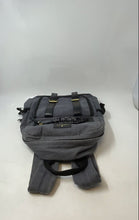 Load image into Gallery viewer, London Fog Unisex Gray & Black Leather Trim Adjustable Strap Zip Luxury Backpack