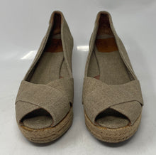 Load image into Gallery viewer, Authentic Tory Burch Womens Filipa Beige Wedge Espadrille Heels Size 7.5B Worn