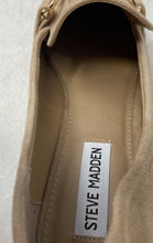 Load image into Gallery viewer, Steve Madden Womens Tempt Beige Leather Square Toe Slip-On Loafer Flats Size 10M