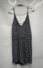 Load image into Gallery viewer, H&M Womens Black White Printed Sleeveless V-Neck One-Piece Romper Size Medium