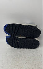 Load image into Gallery viewer, Nike Boys Air Max 90 White Blue Leather Lace-Up Low Top Sneaker Shoes Size 6Y