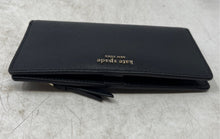 Load image into Gallery viewer, Kate Spade New York Womens Black Leather Credit Card Slots Slim Bifold Wallet