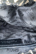 Load image into Gallery viewer, Michael Kors Womens Black Monogram Tassel Adjustable Strap Crossbody Bag