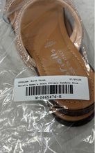 Load image into Gallery viewer, Mariella Womens Peach Rhinestone Crisscross Strap Slip-On Slide Sandals Size 9M