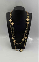 Load image into Gallery viewer, Authentic Tory Burch Women's Gold-Tone Black Cream Necklace