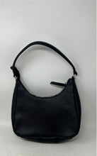 Load image into Gallery viewer, Nine West Womens Black Leather Inner Pockets Zipper Shoulder Strap Hobo Bag