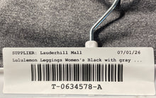 Load image into Gallery viewer, Lululemon Womens Black & Gray Train Time Pull-On Cropped Leggings Size 6