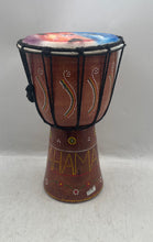 Load image into Gallery viewer, Multicolor Wooden Painted Hand Carved Djembe Drum Musical Instrument