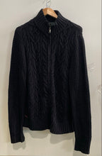 Load image into Gallery viewer, Authentic Ralph Lauren Womens Black Knitted Full-Zip Cardigan Sweater Size XL