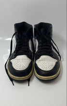 Load image into Gallery viewer, Nike Mens Air Jordan 1 554724-140 Black White Blue Basketball Shoes Size12.5