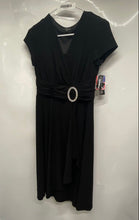 Load image into Gallery viewer, R&M Richards Womens Black Cap Sleeve Faux Wrap A-Line Dress Size 6 With Tag