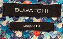 Load image into Gallery viewer, Bugatchi Mens Blue Printed Long Sleeve Collared Button-Up Shirt Size Medium