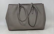 Load image into Gallery viewer, Michael Kors Womens Gray Inner Pockets Double Handle Shoulder Handbag