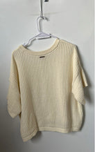 Load image into Gallery viewer, Michael Kors Womens Beige Short Sleeve Round Neck Pullover Sweater Size L/G