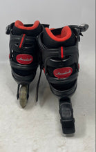 Load image into Gallery viewer, Aerowheels Unisex Kids ABEC-7 Rollerblades Black And Red Inline Skates Size 7