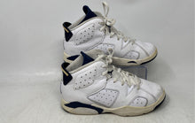 Load image into Gallery viewer, Nike Boys Air Jordan 6 Retro 136038-141 White Blue Lace-Up Sneaker Shoes Size 3Y