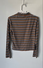 Load image into Gallery viewer, Forever 21 Womens Multicolor Mock Neck Long Sleeve Blouse Top Size L