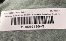 Load image into Gallery viewer, Banana Republic Womens Green Long Sleeve Regular Fit Pullover Sweater Size L